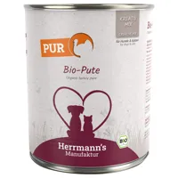 lot herrmann's pure viande bio 12 x 800 g - dinde bio