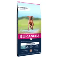lots économiques eukanuba - grain free adult large breed gibier (2 x 12 kg)