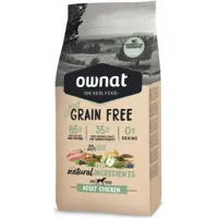 ownat just grain free poulet : croquettes sans céréales pour chien adulte sac 14 kg