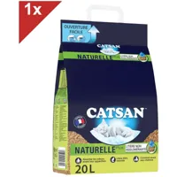 naturelle plus litière végétale pour chat 1 sac de 20l - catsan