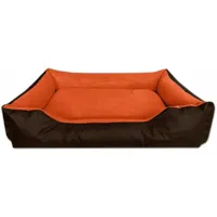 lupi lit pour chien, panier corbeille, coussin de chien:3xl, sunset (brun/orange) - beddog