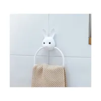 le lapin 1pc abs dessin animé animaux porte-serviettes mural salle de bain toilette enfant suspendu porte-serviette cintre maison cuisine
