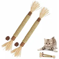 fortuneville - jouets herbe à chat bâtons, bâton à mâcher pour chat, 2 pièces baton chat catnip, bâtonnets à mâcher pour chat, bâtonnets herbe à