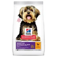 hill's science sensitive & skin pour chiens de petite taille 1,5 kg