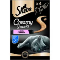 sheba sachets creamy snacks saumon 44x12 g