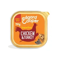 edgard & cooper adult 11x150g poulet juteux et dinde