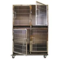 cage inox - modulable de 3 à 4 cages
