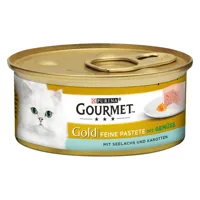 48x85g colin / carottes les mousselines gourmet - nourriture pour chat