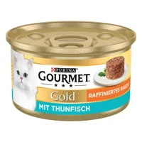 48x85g thon recettes raffinées gold gourmet - nourriture pour chat