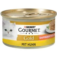 12x85g pouletrecettes raffinées gold gourmet - nourriture pour chat