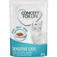 12x85g sensitive cats en gelée concept for life - nourriture pour chat