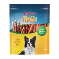lot rocco rolls pour chien - filet de canard (12 x 200 g)