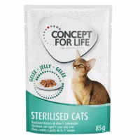 12x85g sterilised cats en gelée concept for life - nourriture pour chat
