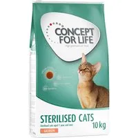 2x10kg sterilised cats saumon concept for life - croquettes pour chat