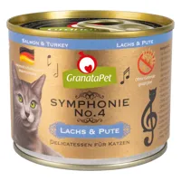 6x200g symphonie saumon / dinde granatapet - nourriture pour chat