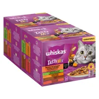 multipack whiskas tasty mix 48 x 85 g pour chat - recettes de campagne en sauce