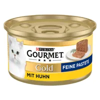 24x85g les mousselines : poulet gold gourmet nourriture humide pour chat