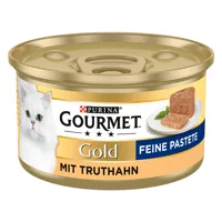 24x85g les mousselines : dinde gold gourmet nourriture humide pour chat