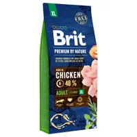 15 kg brit premium by nature adult xl nourriture sèche pour chiens