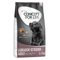 offre d'essai : croquettes concept for life 1 kg ou 1,5 kg pour chien - labrador retriever adult (1,5 kg)