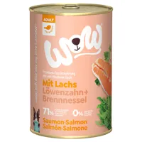 6x 400g wow adult saumon nourriture pour chien humide