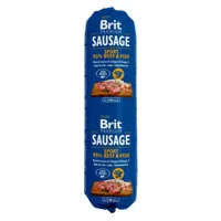 12x 800g sausage bœuf & poisson brit nourriture humide pour chiens