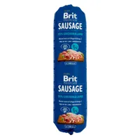 12x 800g sausage poulet & agneau brit nourriture humide pour chiens