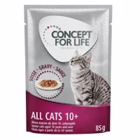 12x85g all cats 10+ en sauce concept for life - nourriture pour chat